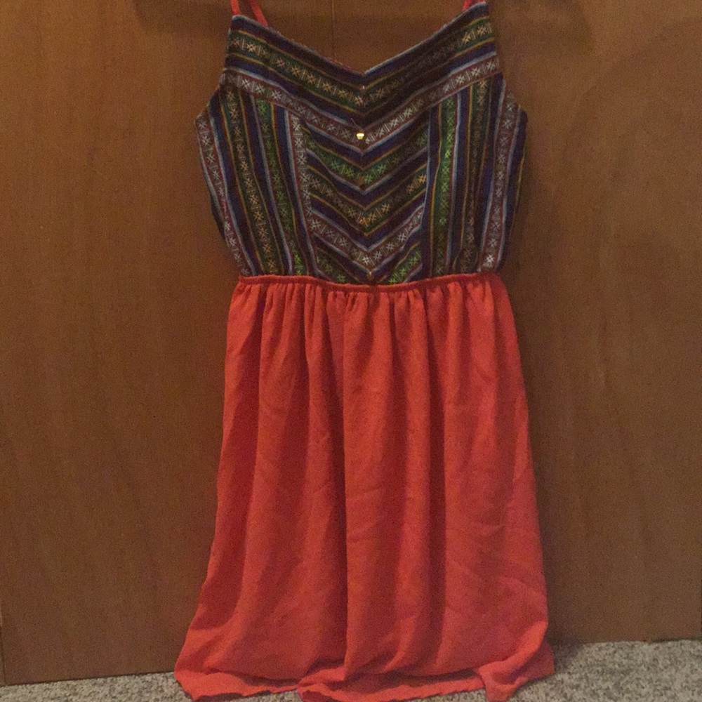 Deb Shops Retro Coral Dress • S